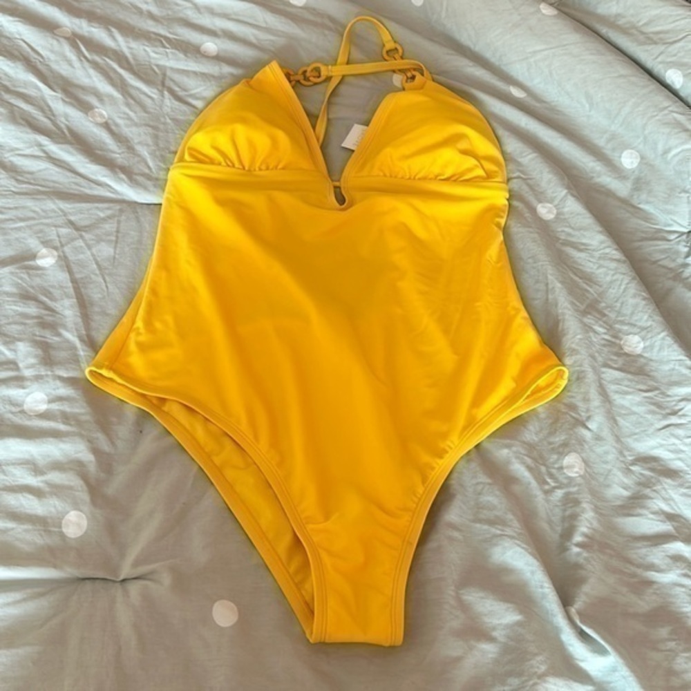 NWT Shade & Shore Yellow One Piece Swimsuit